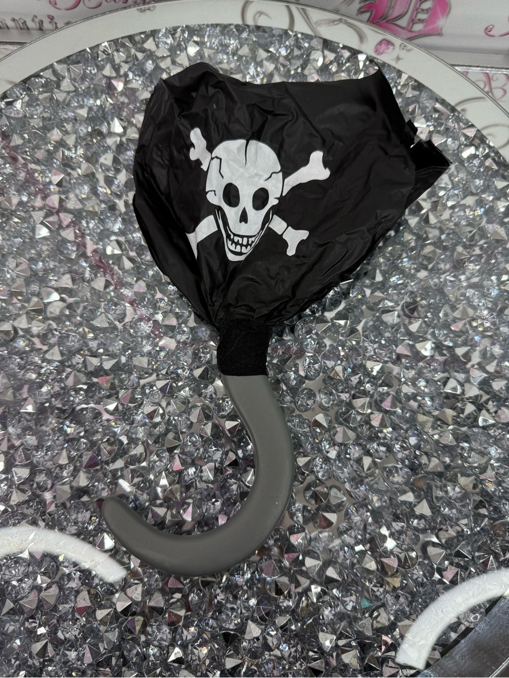 Pirate Skull Hook glove costume cosplay Black and Gray
